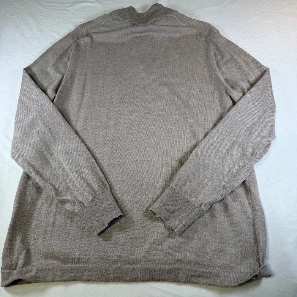 Set of 2 Joseph Abboud 1/4 Zip Sweaters Mens Size XL 100% Extra Fine Merino Wool